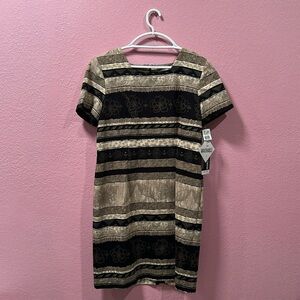 Sag Harbor Dress 14 Petite - Neutral Tones NWT